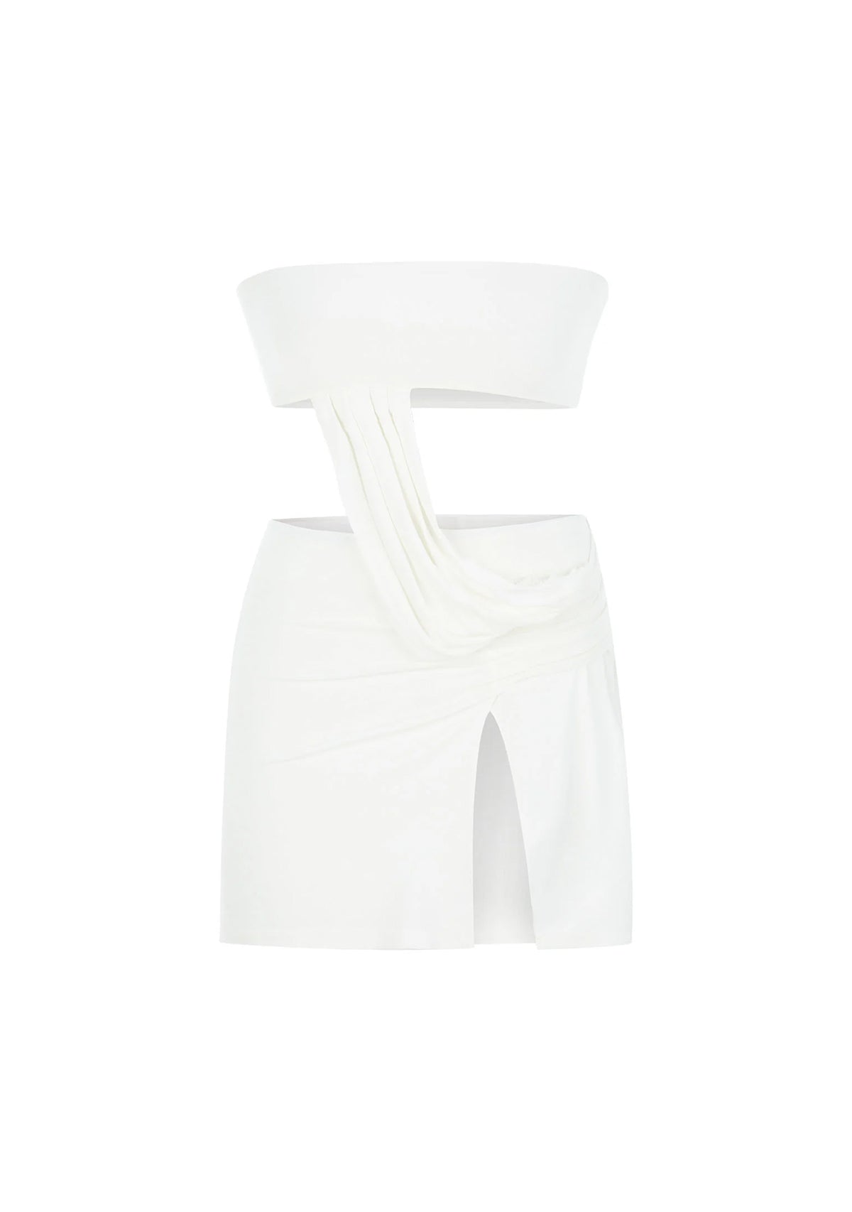 Tiny-Beyaz Z Detaylı Straplez Elbise-Elbise-4-roqelvaxirum.shop