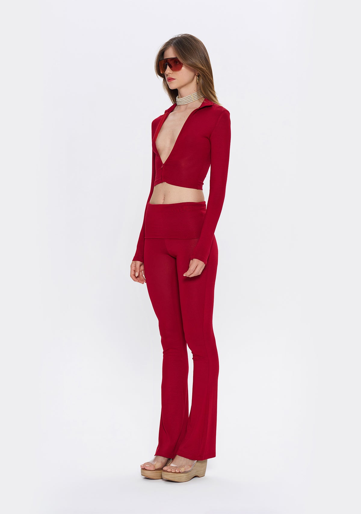 Tiny-Bordo Fermuarlı Dar Kesim Yumuşak Hırka-Kazak & Triko-6-roqelvaxirum.shop