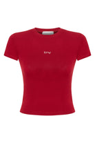 Tiny-Dar Kesim Bordo Tişört-T-Shirts-10-roqelvaxirum.shop