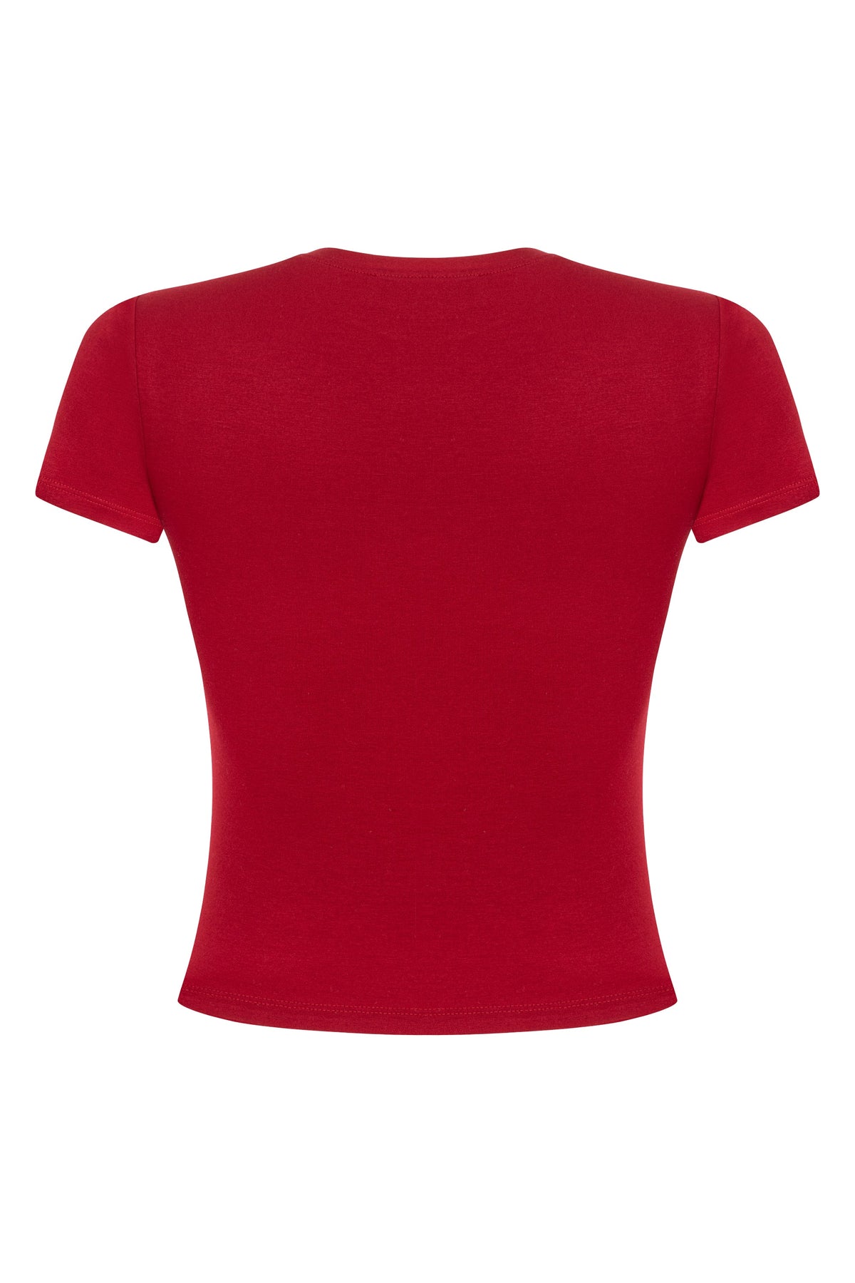 Tiny-Dar Kesim Bordo Tişört-T-Shirts-9-roqelvaxirum.shop