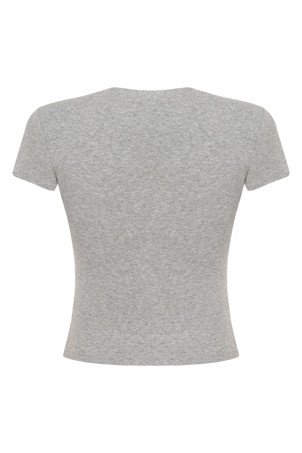 Tiny-Dar Kesim Gri Tişört-T-Shirts-9-roqelvaxirum.shop
