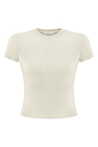 Tiny-Dar Kesim Krem Tişört-T-Shirts-10-roqelvaxirum.shop