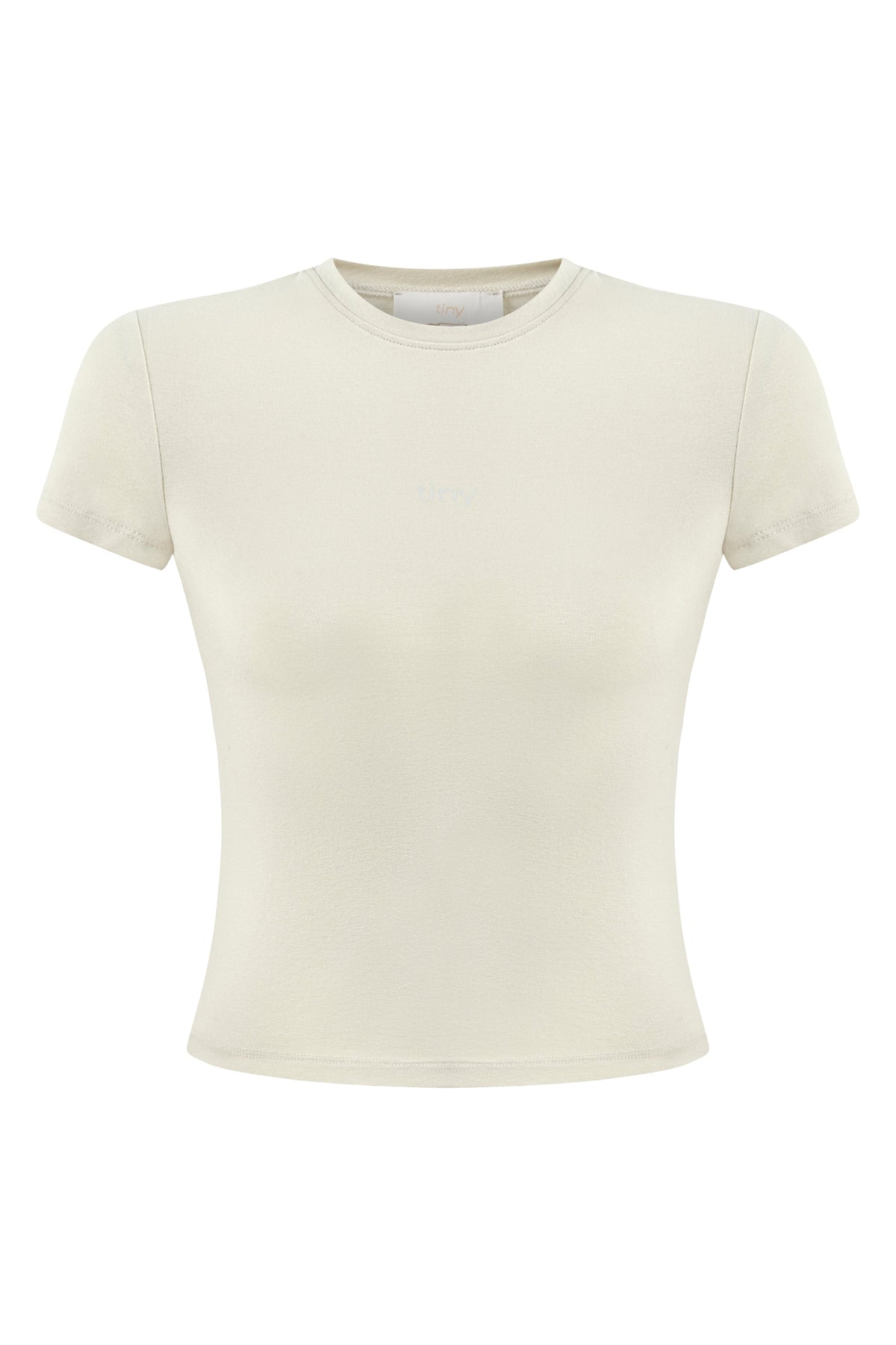 Tiny-Dar Kesim Krem Tişört-T-Shirts-10-roqelvaxirum.shop