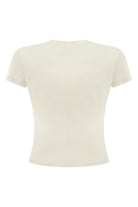 Tiny-Dar Kesim Krem Tişört-T-Shirts-11-roqelvaxirum.shop