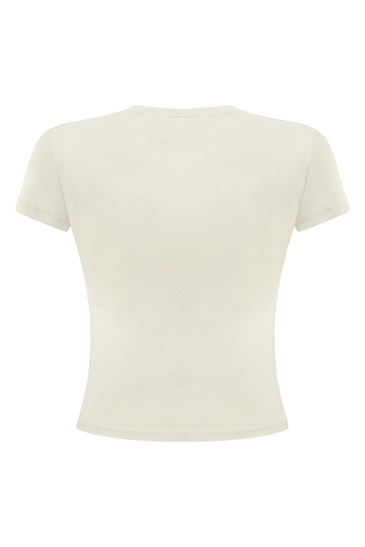 Tiny-Dar Kesim Krem Tişört-T-Shirts-11-roqelvaxirum.shop