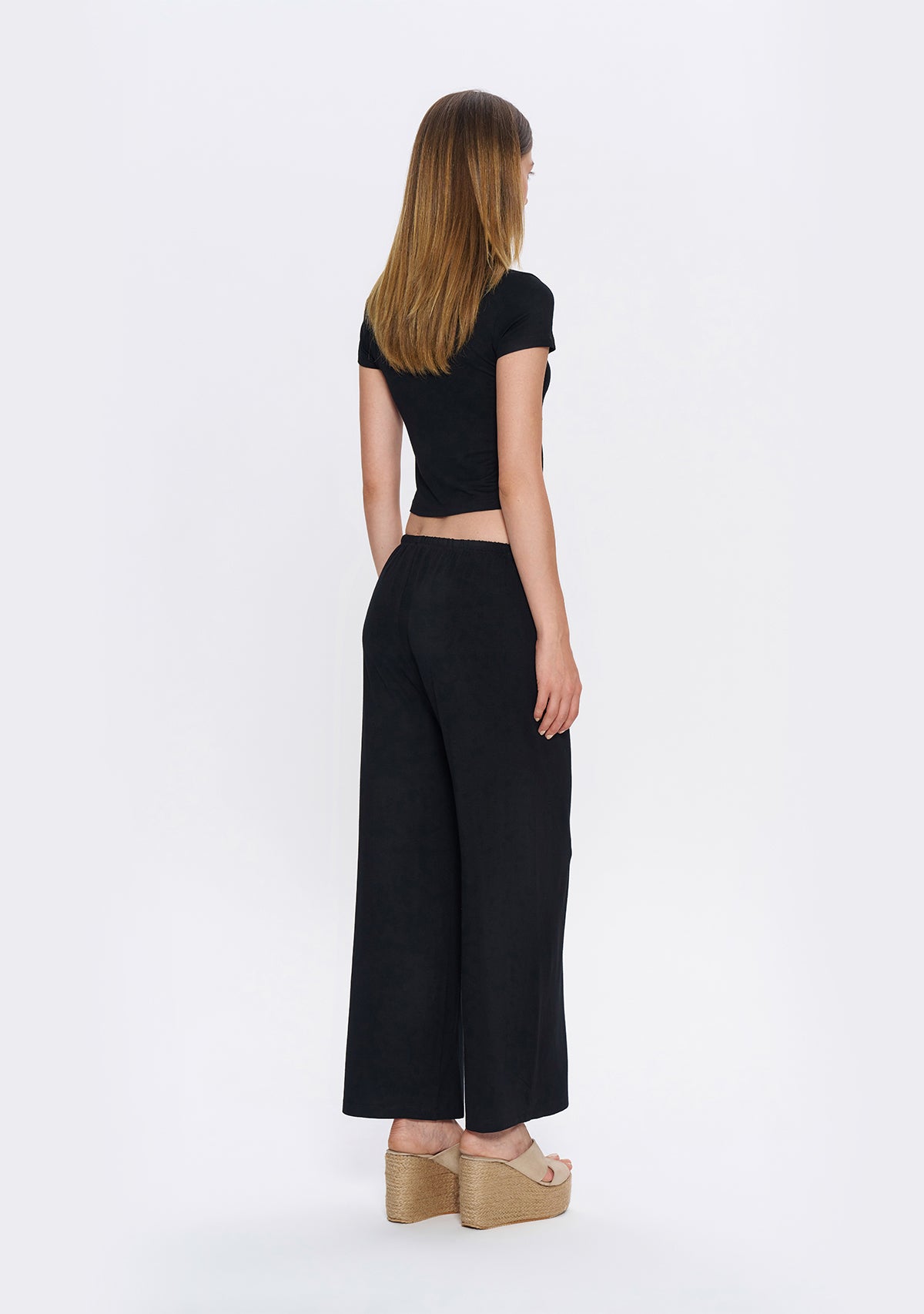 Tiny-Dar Kesim Siyah Tişört-T-Shirts-8-roqelvaxirum.shop