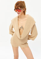 Tiny-Derin Dekolteli Bej Şort Tulum-Tulum-5-roqelvaxirum.shop