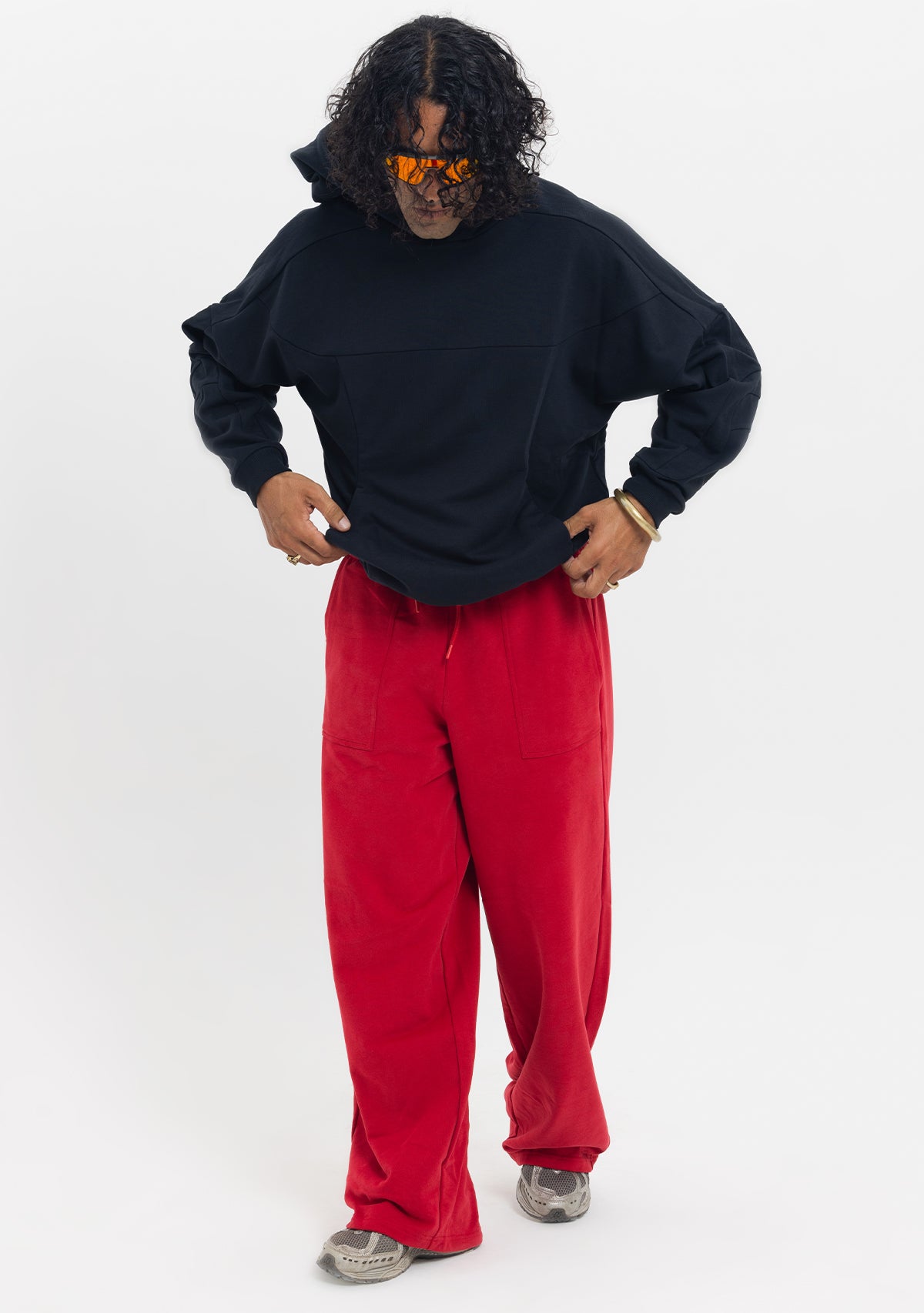 Tiny-Dikiş Detaylı Kapüşonlu Oversize Siyah Sweatshirt-Sweatshirts & Hoodies-5-roqelvaxirum.shop