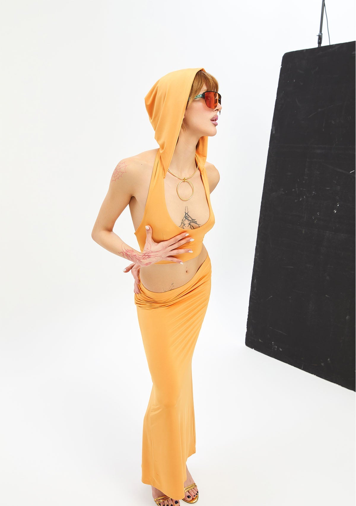 Tiny-Düşük Bel Uzun Turuncu Etek-Etek-6-roqelvaxirum.shop