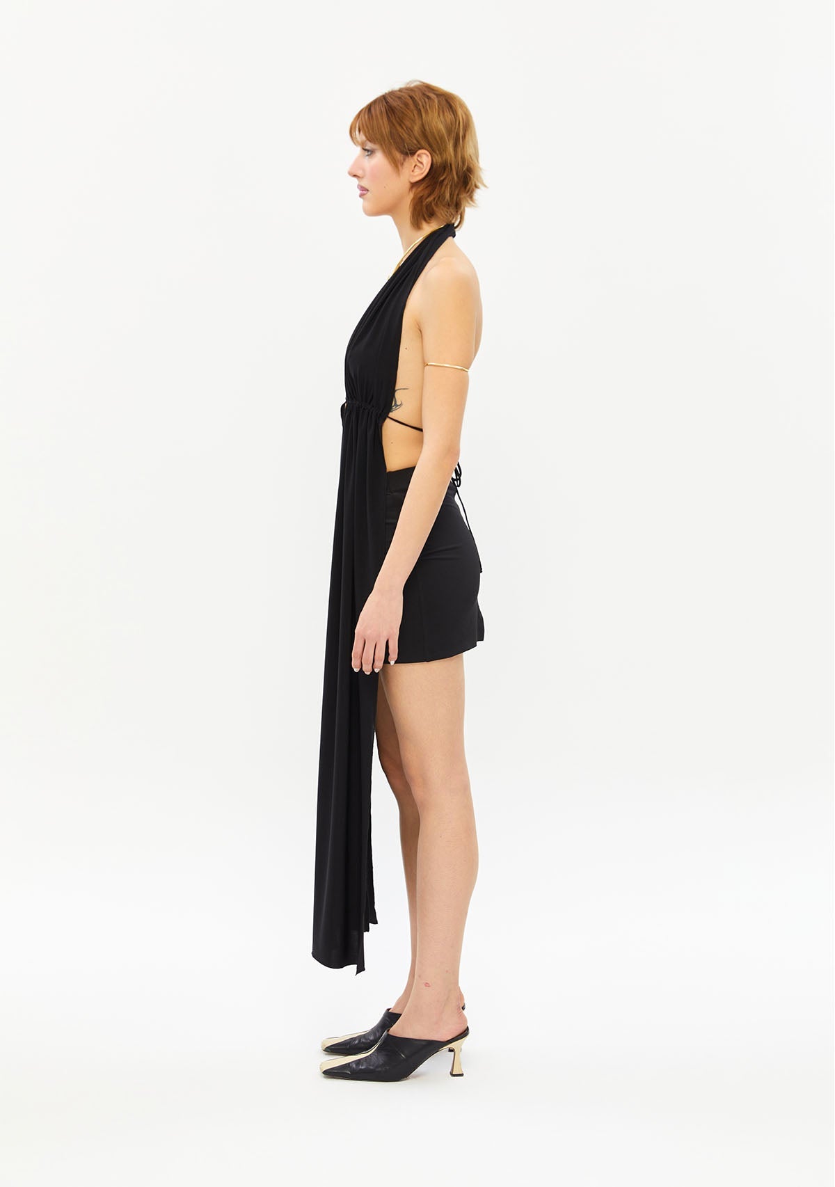 Tiny-Düz Kesim Mini Siyah Etek-Etek-5-roqelvaxirum.shop
