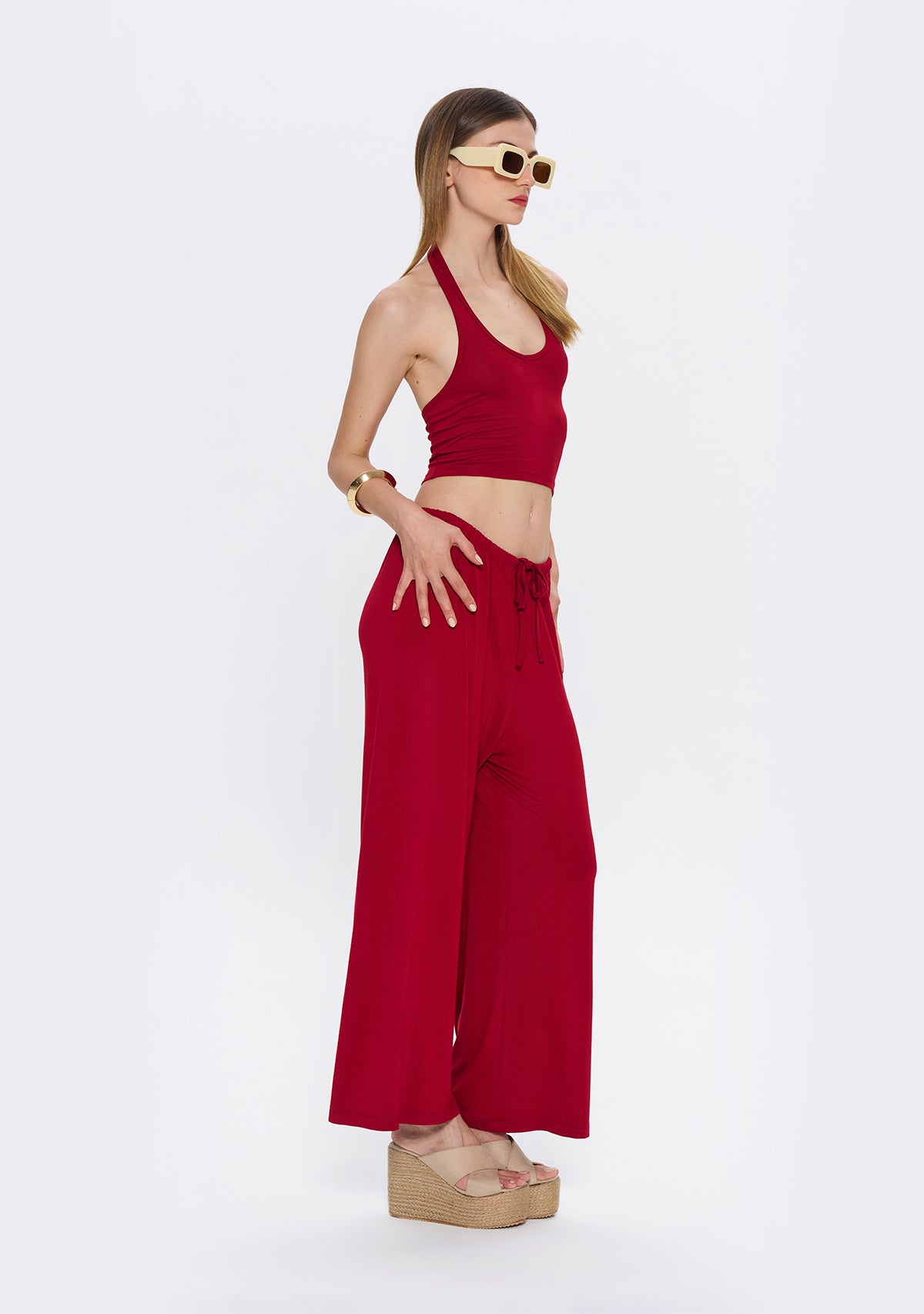 Tiny-Halter Yaka Bordo Yumuşak Bluz-Bluz-10-roqelvaxirum.shop