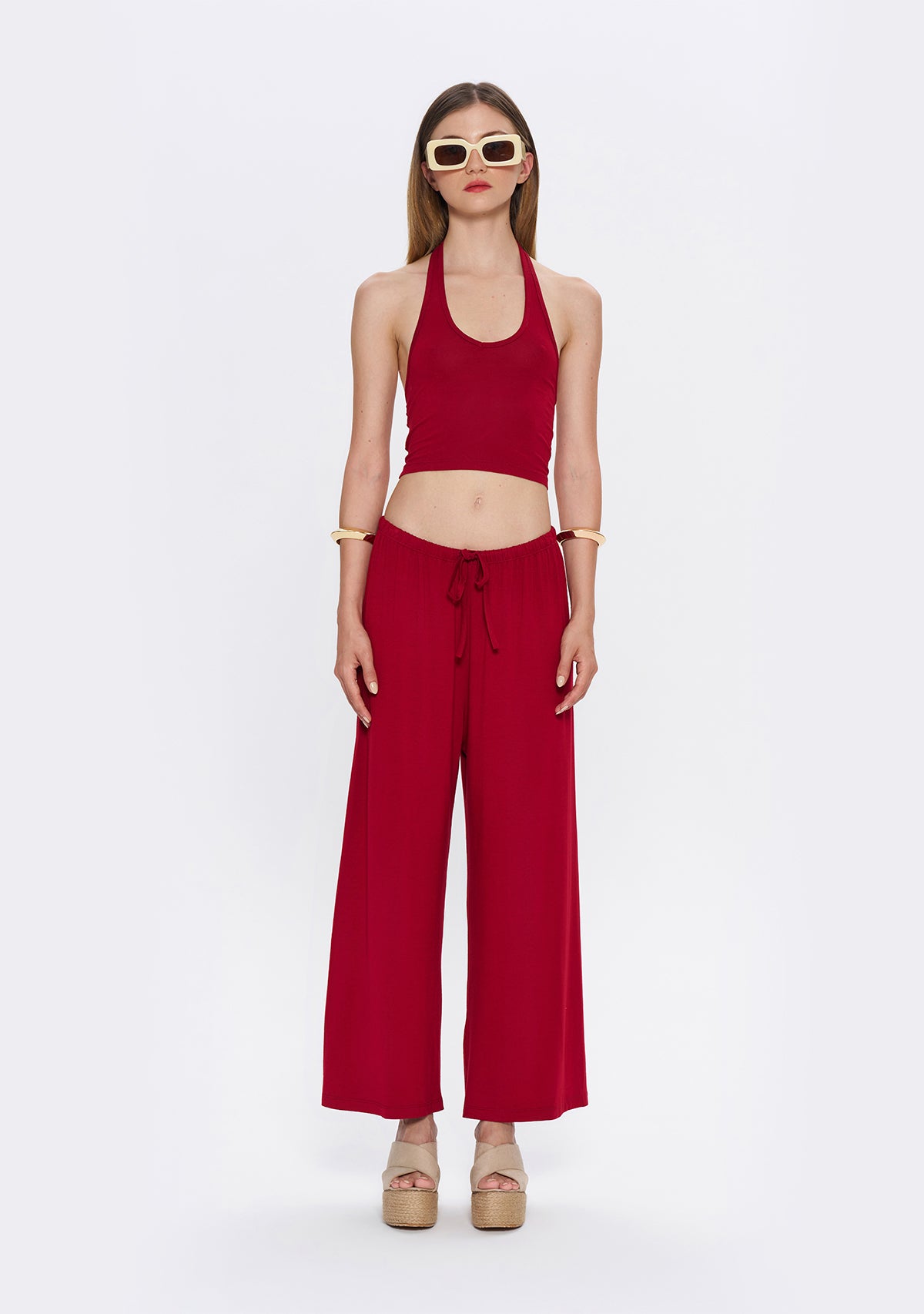 Tiny-Halter Yaka Bordo Yumuşak Bluz-Bluz-11-roqelvaxirum.shop