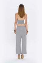 Tiny-Halter Yaka Gri Yumuşak Bluz-Top-2-roqelvaxirum.shop