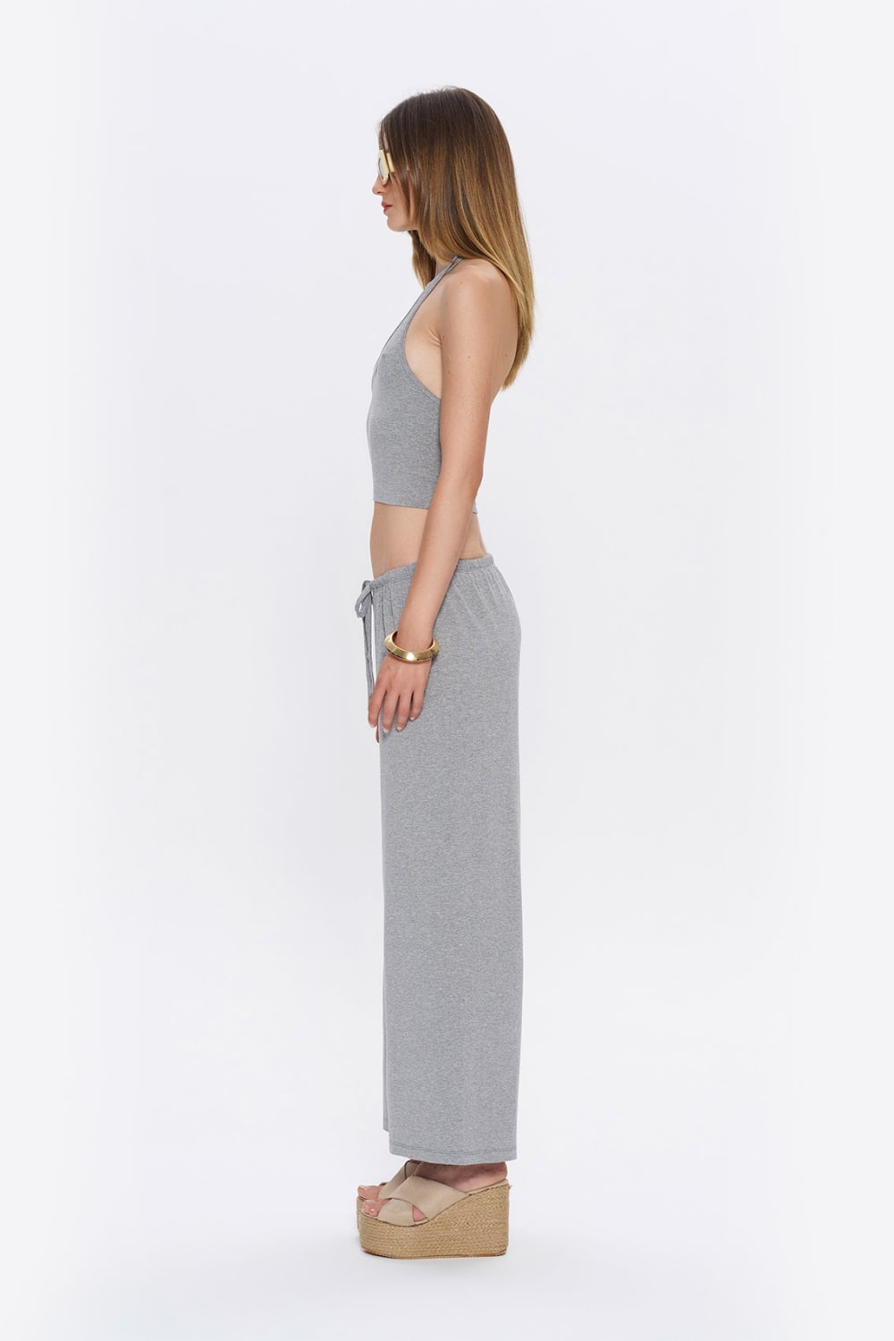 Tiny-Halter Yaka Gri Yumuşak Bluz-Top-9-roqelvaxirum.shop