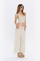 Tiny-Halter Yaka Krem Yumuşak Bluz-Top-10-roqelvaxirum.shop