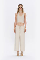 Tiny-Halter Yaka Krem Yumuşak Bluz-Top-2-roqelvaxirum.shop