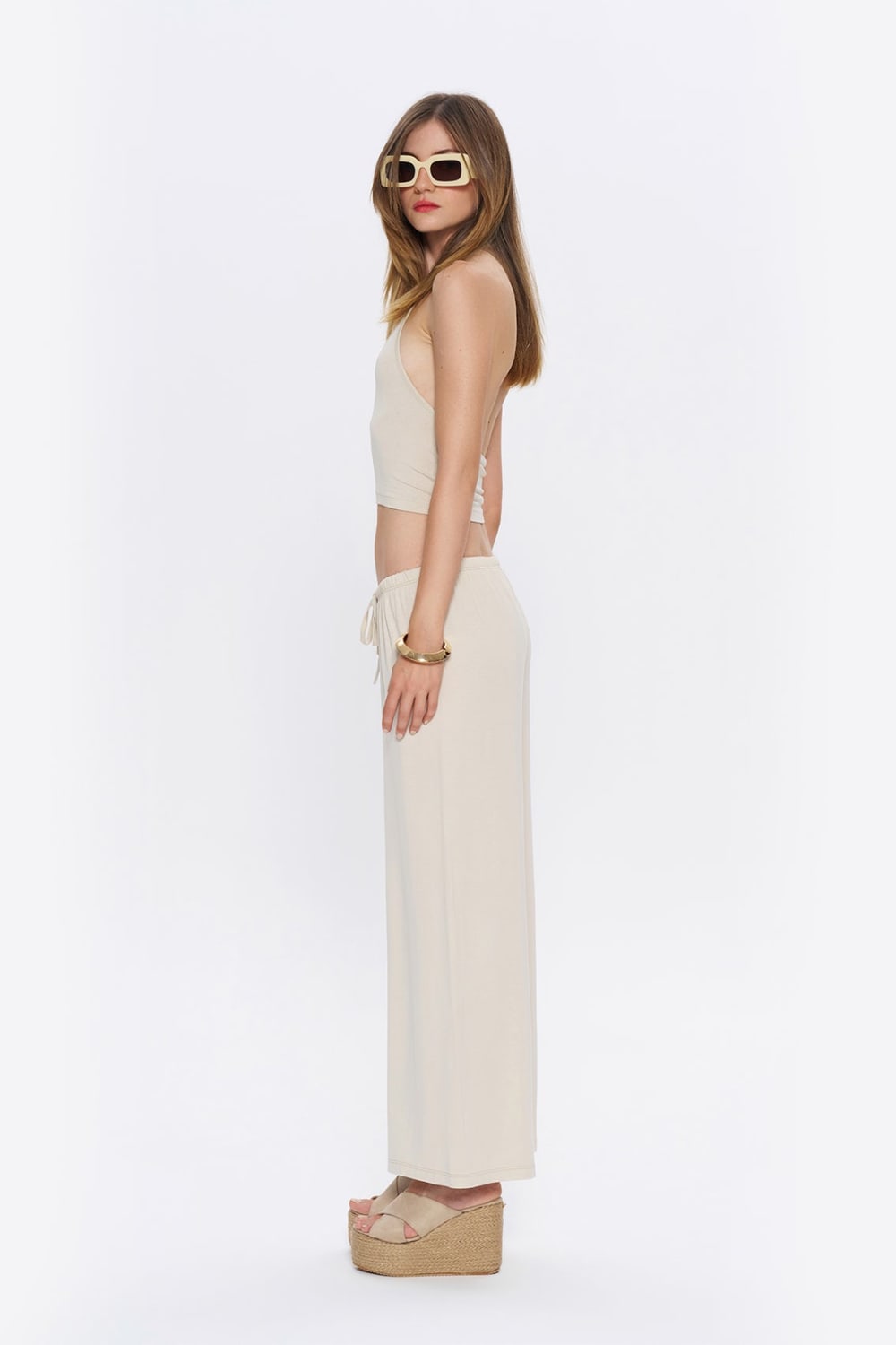Tiny-Halter Yaka Krem Yumuşak Bluz-Top-6-roqelvaxirum.shop