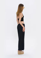 Tiny-Halter Yaka Siyah Yumuşak Bluz-Top-7-roqelvaxirum.shop