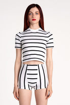 Tiny-Kalın Çizgili Kısa Tişört-T-Shirts-1-roqelvaxirum.shop