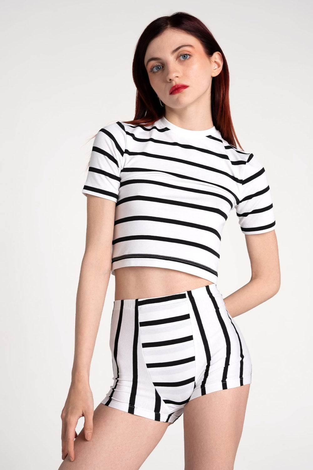 Tiny-Kalın Çizgili Kısa Tişört-T-Shirts-5-roqelvaxirum.shop