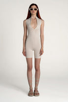 Tiny-Krem Önden Fermuarlı Şort Bodysuit-Bodysuit-1-roqelvaxirum.shop