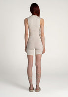 Tiny-Krem Önden Fermuarlı Şort Bodysuit-Bodysuit-2-roqelvaxirum.shop