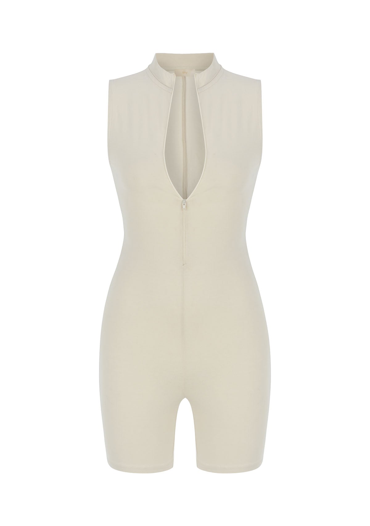 Tiny-Krem Önden Fermuarlı Şort Bodysuit-Bodysuit-9-roqelvaxirum.shop
