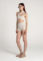 Tiny-Krem Tek Omuzlu Bustiyer-Top-3-roqelvaxirum.shop