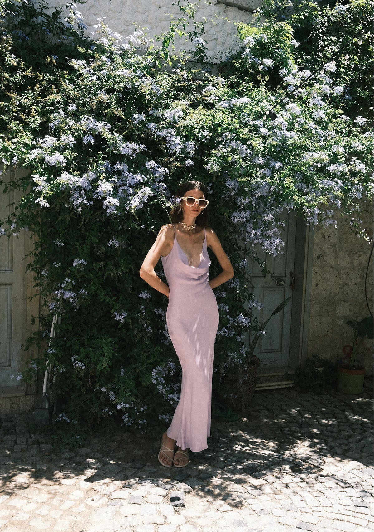 Tiny-Lila Saten Elbise-Elbise-5-roqelvaxirum.shop