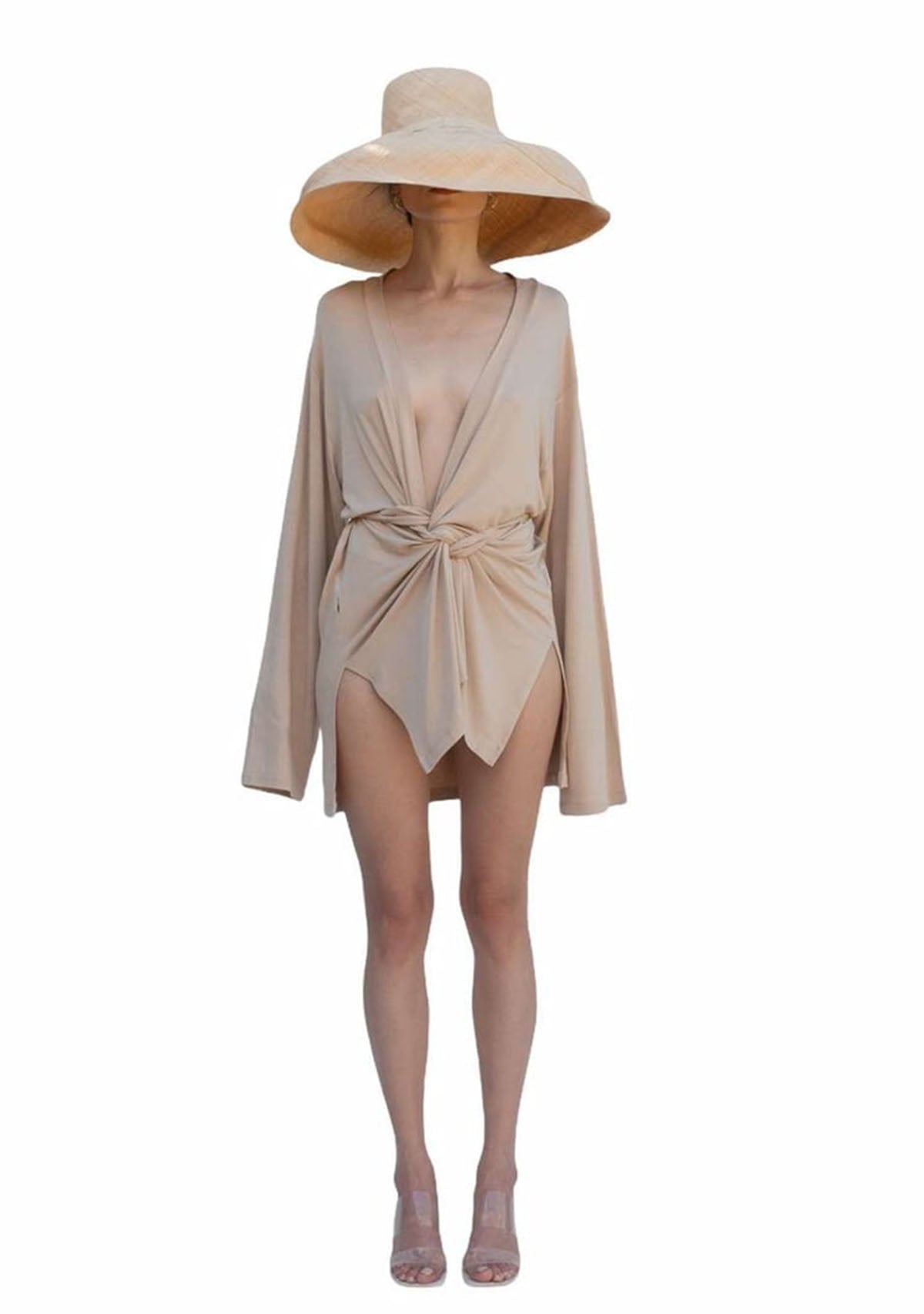 Tiny-Nude Bağlamalı Gömlek-Gömlek-1-roqelvaxirum.shop