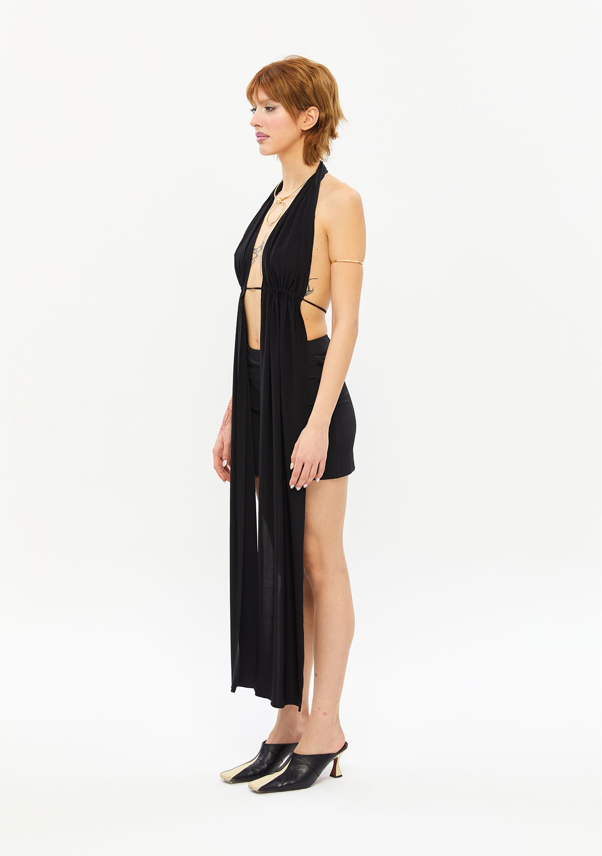 Tiny-Önleri Uzun Derin Dekolteli Siyah Bluz-Top-3-roqelvaxirum.shop