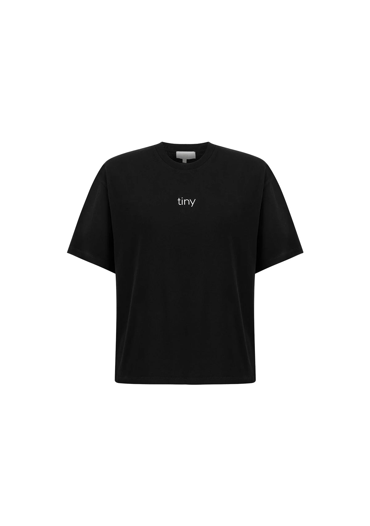 Tiny-Oversize Siyah Tişört-T-Shirts-11-roqelvaxirum.shop