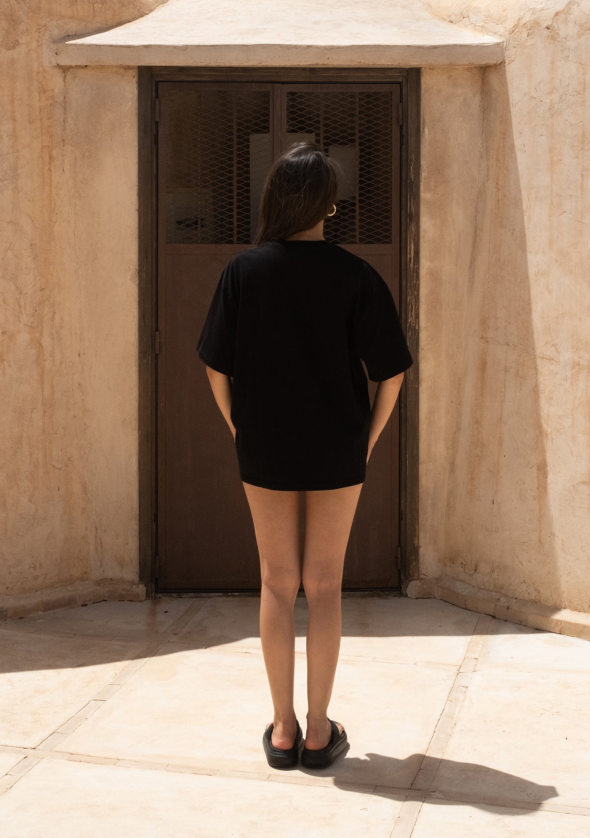 Tiny-Oversize Siyah Tişört-T-Shirts-4-roqelvaxirum.shop