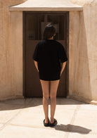 Tiny-Oversize Siyah Tişört-T-Shirts-4-roqelvaxirum.shop