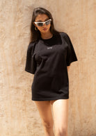 Tiny-Oversize Siyah Tişört-T-Shirts-6-roqelvaxirum.shop