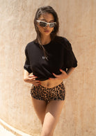 Tiny-Oversize Siyah Tişört-T-Shirts-8-roqelvaxirum.shop