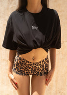 Tiny-Oversize Siyah Tişört-T-Shirts-9-roqelvaxirum.shop