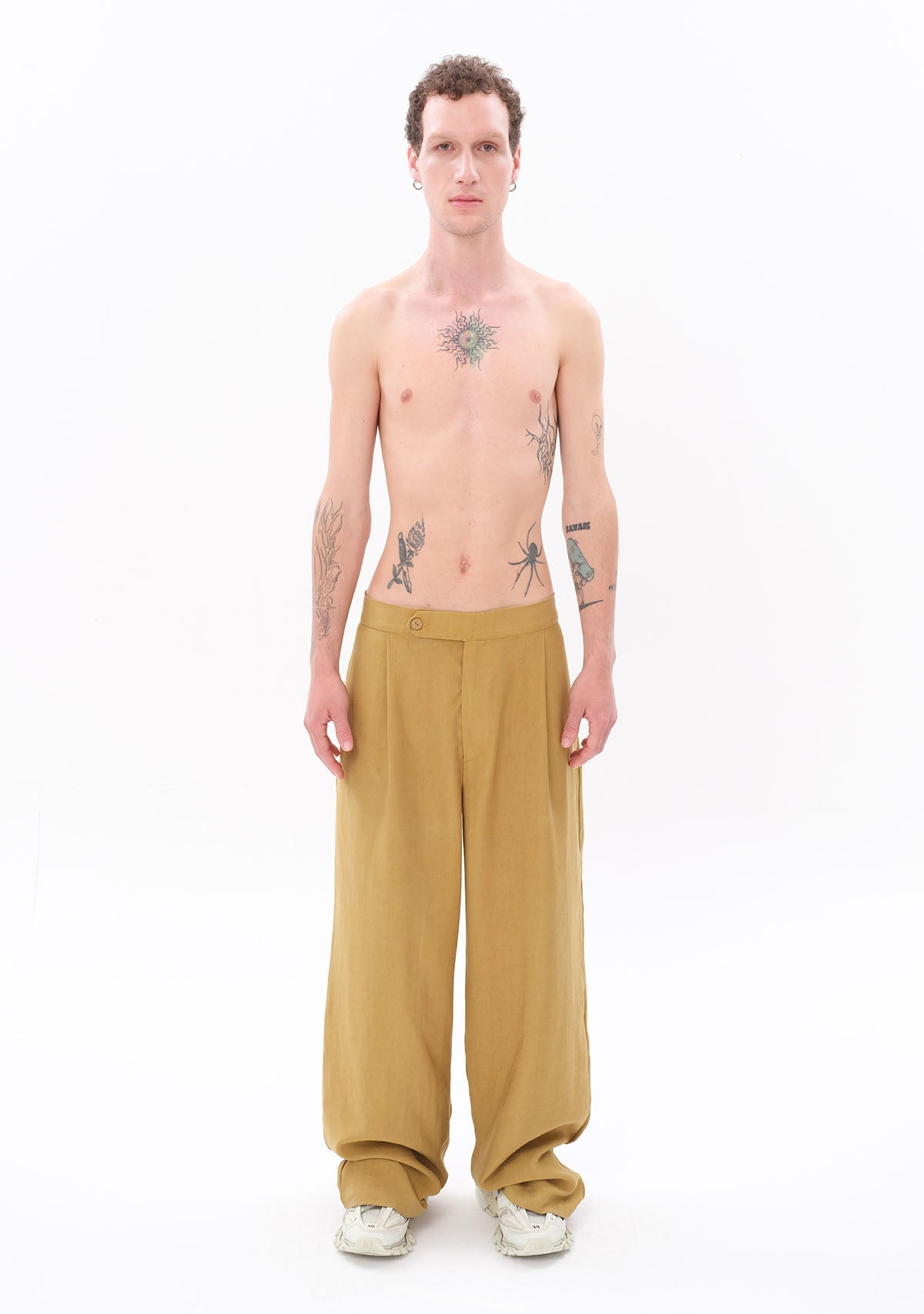 Tiny-SORUNLU - Açık Yeşil Tencel™ Pantolon-Kumaş Pantolon-1-roqelvaxirum.shop