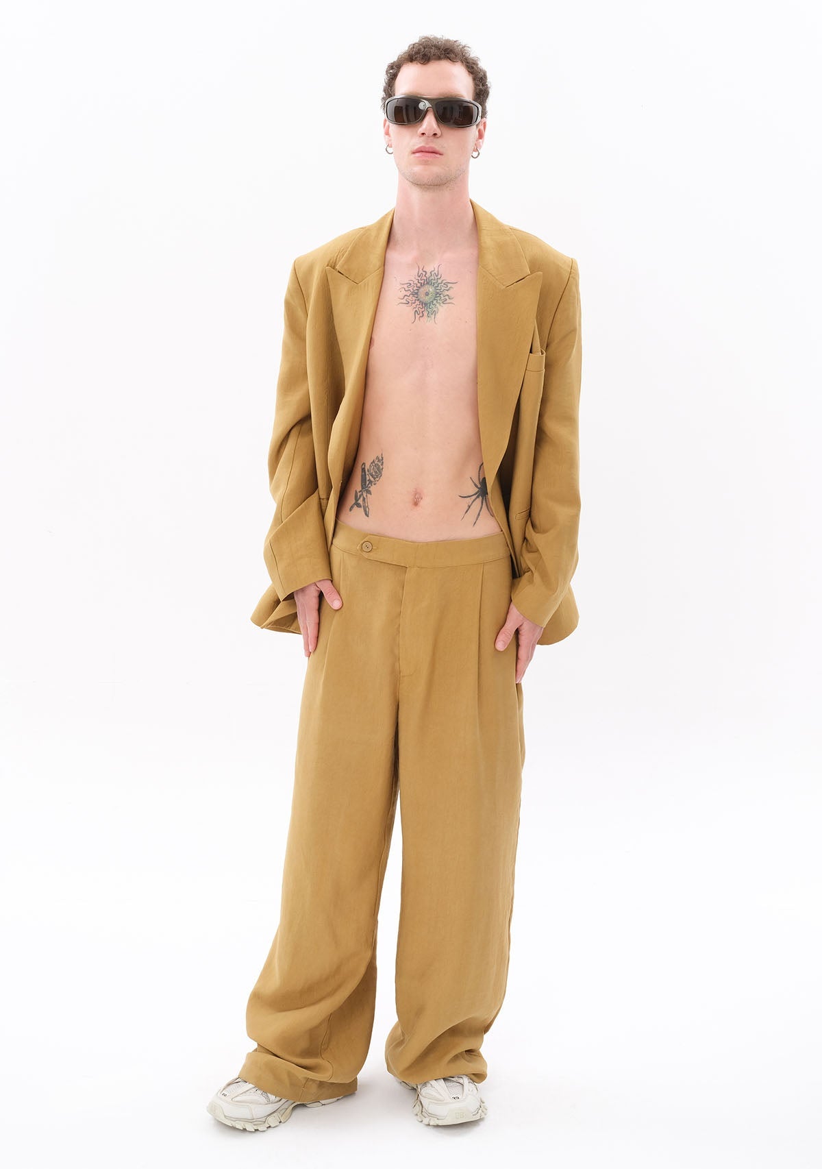 Tiny-SORUNLU - Açık Yeşil Tencel™ Pantolon-Kumaş Pantolon-5-roqelvaxirum.shop