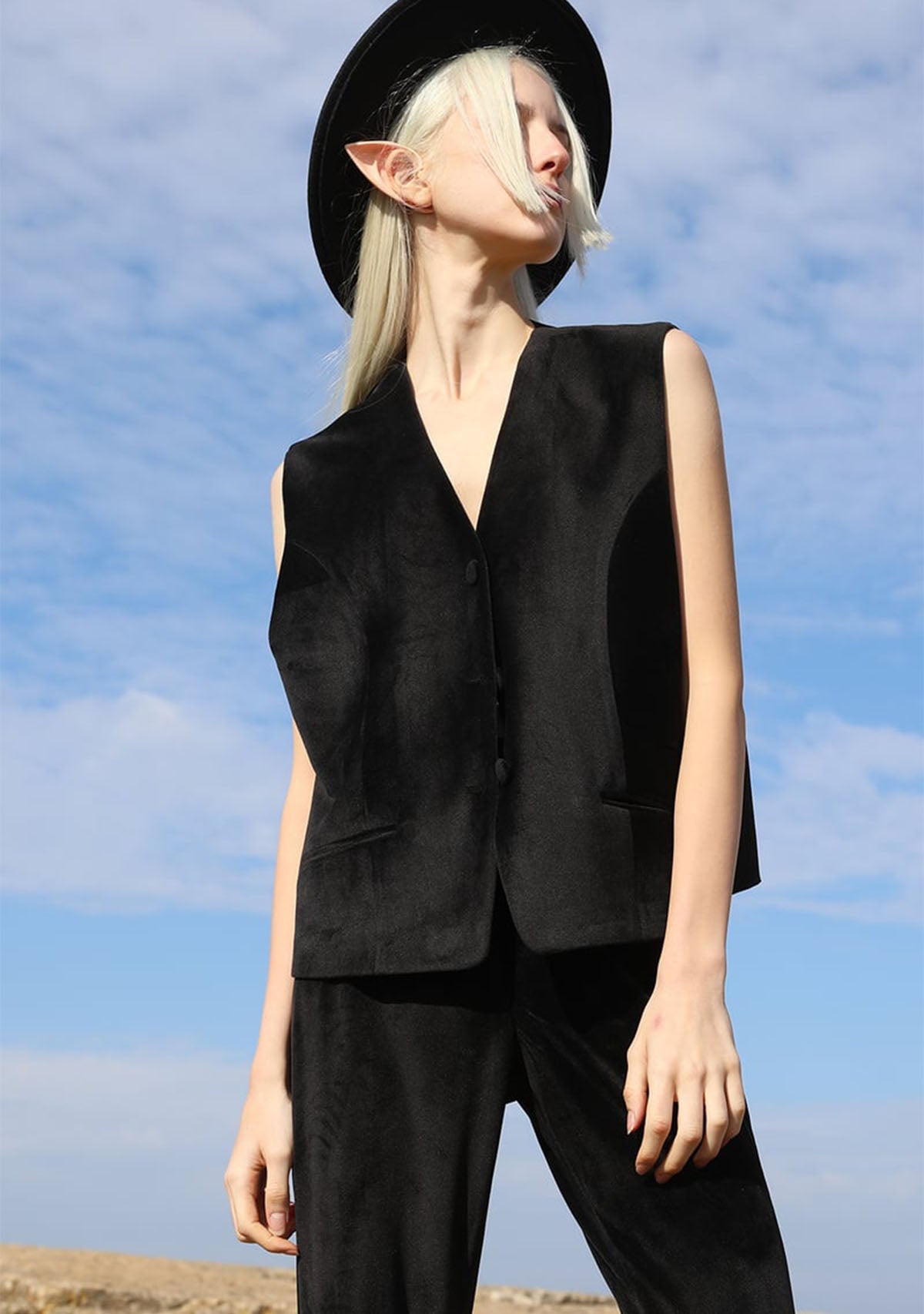 Tiny-Siyah Kadife Yelek-Yelek-4-roqelvaxirum.shop