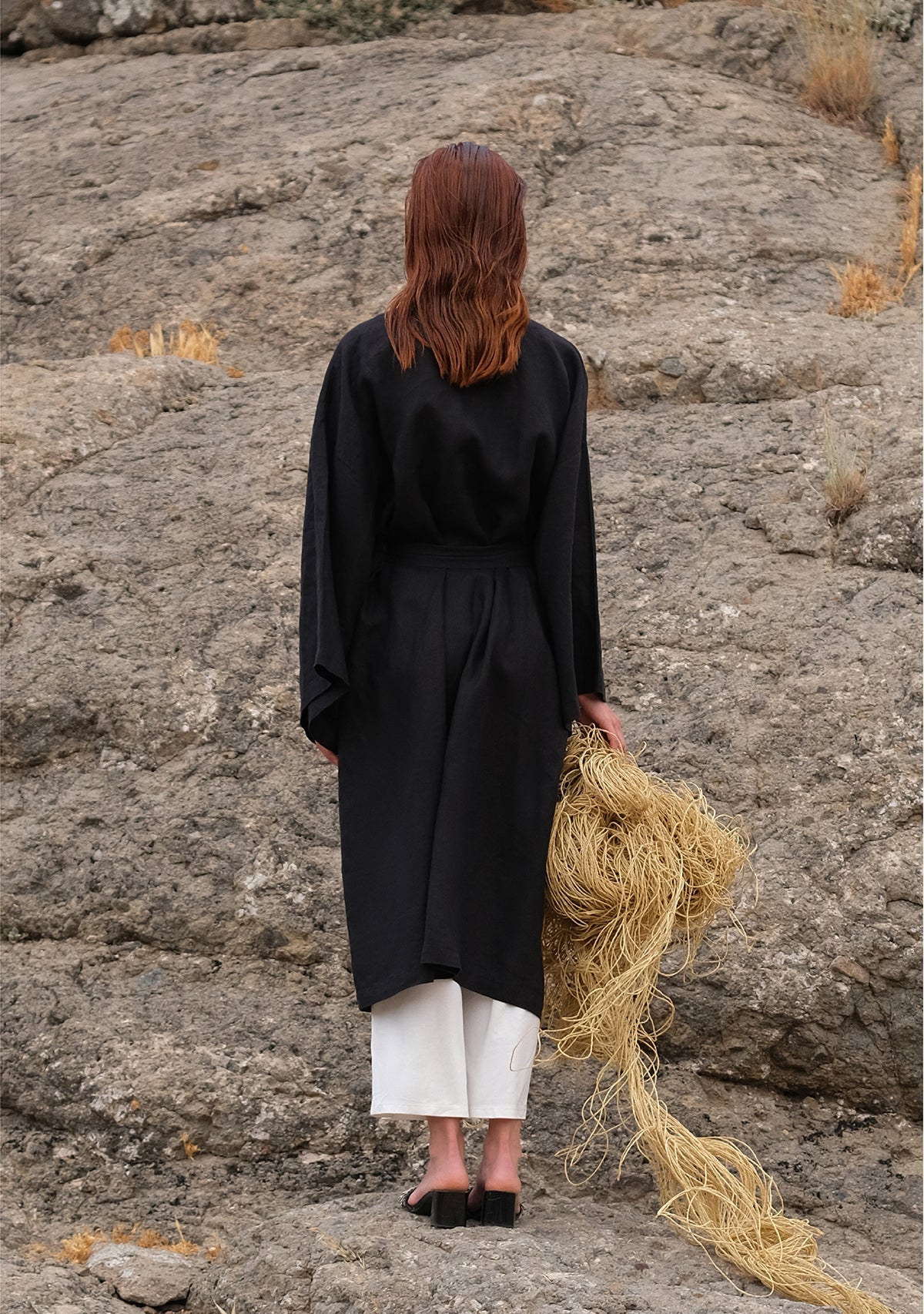 Tiny-Siyah Keten Kimono-Kimono-3-roqelvaxirum.shop