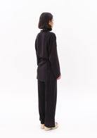 Tiny-Siyah Tencel™ Bağlamalı Gömlek-Gömlek-7-roqelvaxirum.shop