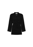 Tiny-Siyah Tencel™ Bağlamalı Gömlek-Gömlek-9-roqelvaxirum.shop