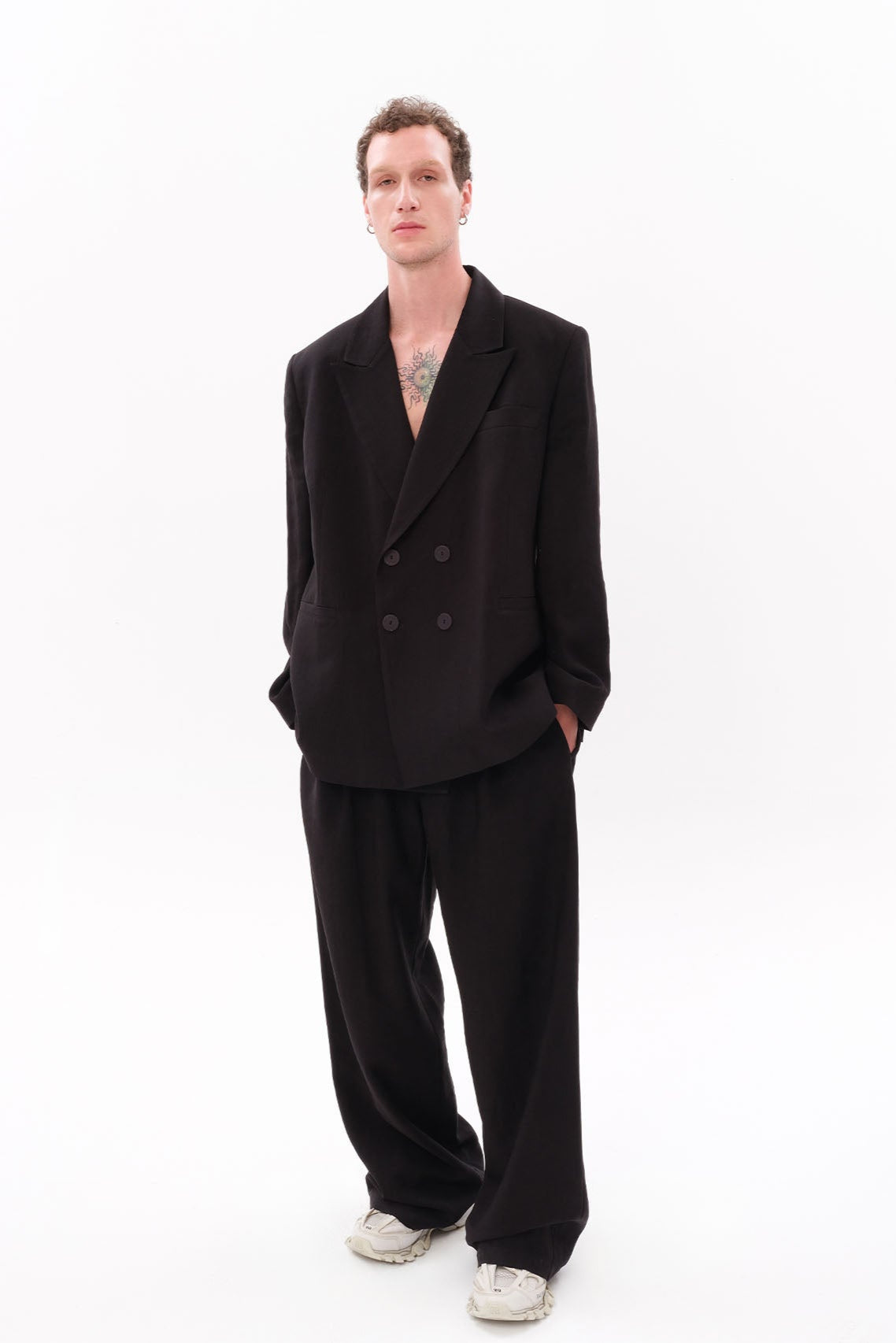 Tiny-Siyah Tencel™ Blazer-Ceket-1-roqelvaxirum.shop