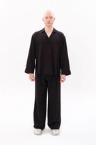 Tiny-Siyah Tencel™ Oversize Gömlek-Gömlek-1-roqelvaxirum.shop