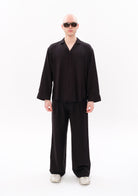 Tiny-Siyah Tencel™ Oversize Gömlek-Gömlek-3-roqelvaxirum.shop
