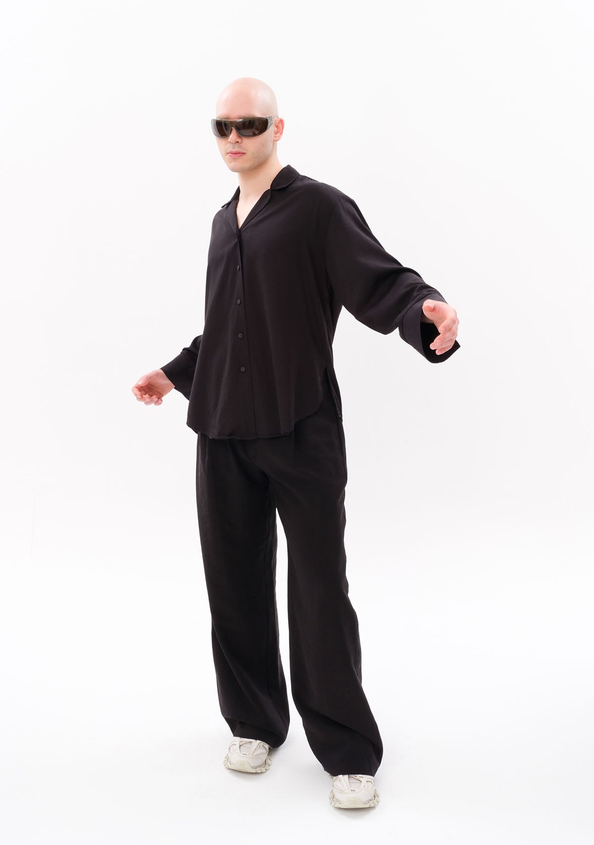 Tiny-Siyah Tencel™ Oversize Gömlek-Gömlek-5-roqelvaxirum.shop