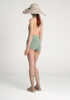 Tiny-Yeşil Boğazlı Sırt Dekolteli Şort Bodysuit-Tulum-6-roqelvaxirum.shop