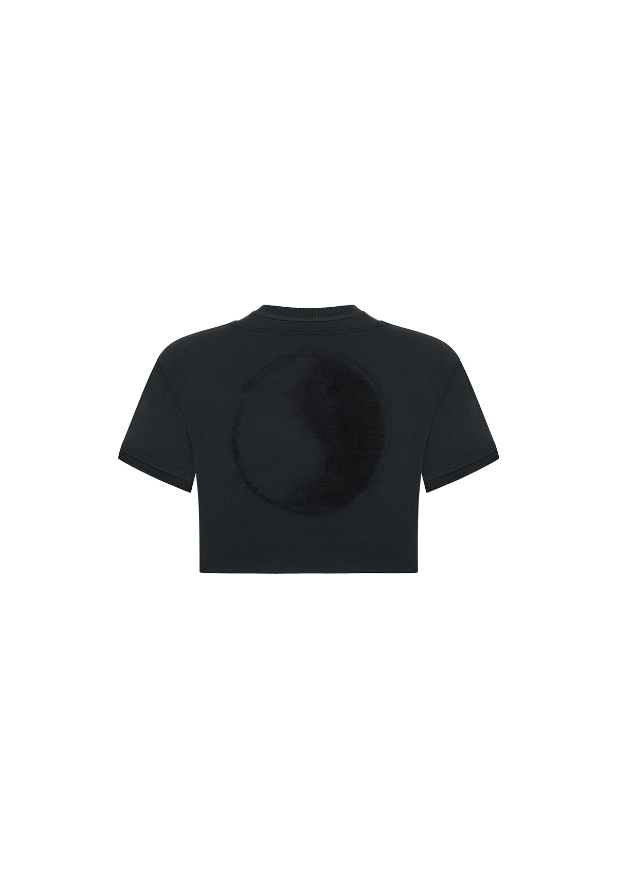 Tiny-Yuvarlak Yaka Antrasit Crop Tişört-T-Shirts-9-roqelvaxirum.shop