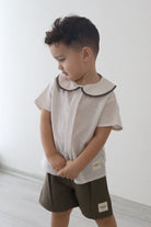 Totzee-Keten Bebe Yaka Pileli Üst Fildişi-T-Shirts-2-roqelvaxirum.shop